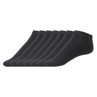 LIVERGY Pánské nízké ponožky, 7 párů (43/46, černá)