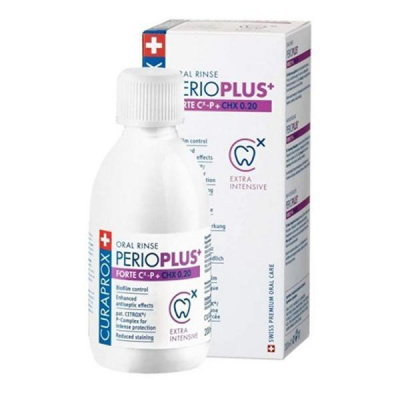 Curaprox Perio Plus+ Forte ústní voda 200 ml, 0,2%CHX + HA