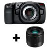 Blackmagic Design Pocket Cinema Camera 4K + Panasonic Lumix G 25mm / f1.7 Asph. Bundle