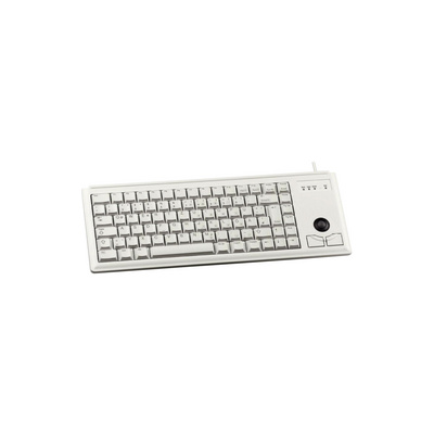 CHERRY Compact-Keyboard G84-4400 USB Klávesnice německá, QWERTZ, Windows® šedá integrovaný trackball, tlačítka myši