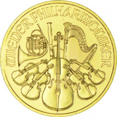 Zlatá mince Wiener Philharmoniker 1/4 Oz (různé roky)