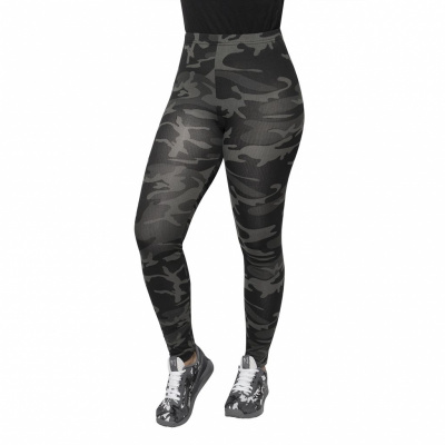 Legíny maskáčové ROTHCO BLACK CAMO - XXL