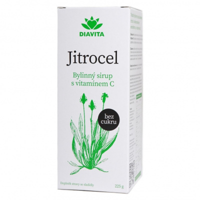 DIAVITA Bezkašel jitrocelový bylinný sirup bez cukru 225 g