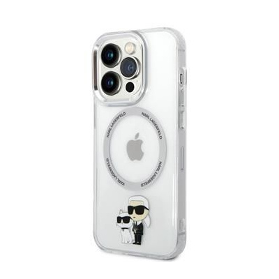 Karl Lagerfeld MagSafe Kompatibilní Kryt IML Karl and Choupette NFT pro iPhone 13 Pro Transparent