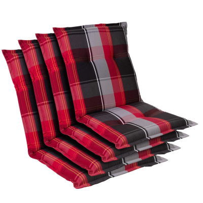 Blumfeldt Prato, čalouněná podložka, podložka na židli, podložka na nižší polohovací křeslo, na zahradní židli, polyester, 50 x 100 x 8 cm, 4x čalounění (CPT10_10271970-4_)