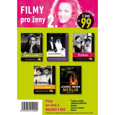 Filmy pro ženy 2. (Čapkovy povídky, Jedenácté přikázání, Konkurs, Starci na chmelu, Legenda jménem Merlin): 5DVD