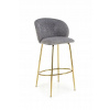 Barová židle Halmar H116 101x59x50 cm popelavě zlatá