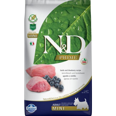 N&D PRIME Dog Grain Free Adult Mini Lamb & Blueberry 2,5 kg