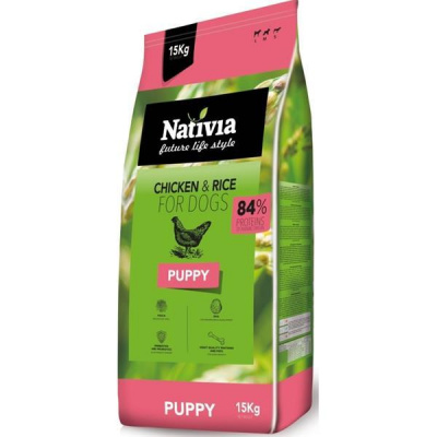 Nativia Puppy Chicken & Rice 15 kg