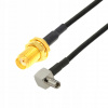 Anténní kabel TS9 konektor / SMA zásuvka RG174 3m v1