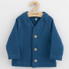 Kojenecký kabátek na knoflíky New Baby Luxury clothing Oliver modrý - velikost 56 (0-3m)