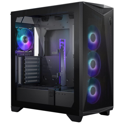 MSI Case MSI skříň MPG GUNGNIR 300R AIRFLOW/ bez zdroje/ levé temperované sklo/ 4x 120 mm A-RGB fan/ 1x USB-C/ 2x USB3.2/ černá, 306-7G21R21-W57