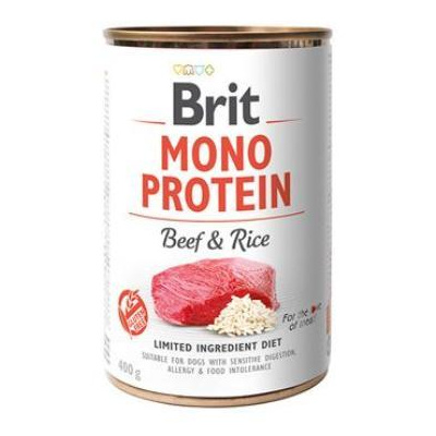 VAFO Carnilove Praha s.r.o. Brit Dog konz Mono Protein Beef & Brown Rice 400g