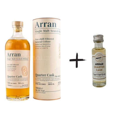 Arran Quarter Cask 9y 0,7l 56,2% + miniatura (tuba)