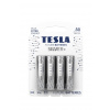 Alkalické baterie Tesla SILVER+ - 1,5V, LR6, typ AA, 4 ks