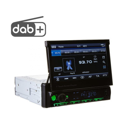 1DIN DAB / FM autorádio s výsuvným 7" LCD, Mirror link, Bluetooth, SD/DUAL-USB/RDS/ČESKÉ M