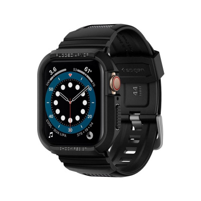 spigen rugged armor pro black apple watch 6 se 5 4 44mm 062cs25324