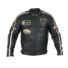 Pánská kožená moto bunda W-TEC Sheawen Black černá - 3XL