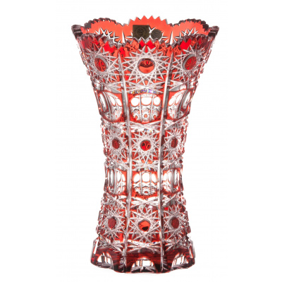 Váza Petra, barva rubín, výška 205 mm