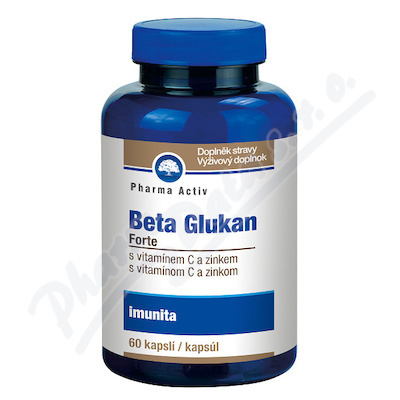 Pharma Activ Beta glukan forte s vitamínem c a zinkem 60 kapslí