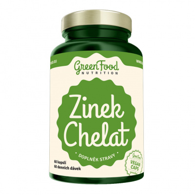 GreenFood Nutrition Zinek chelát 60 vegan kapslí