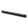 DIGITUS Patch panel DN-91624U, 19'' 24 portů UTP Cat6, RJ45, 1U, černý; DN-91624U