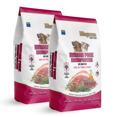 Magnum Iberian Pork & Monoprotein All Breed 2x3kg ZDARMA