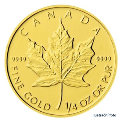 Royal Canadian Mint Zlatá investiční mince 1/4 Oz 10 CAD Maple Leaf stand 7,78 g