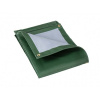 KATARO, Zakrývací plachta zelená / šedá PVC 500g/1m², PVCZ5002004, 2x4m