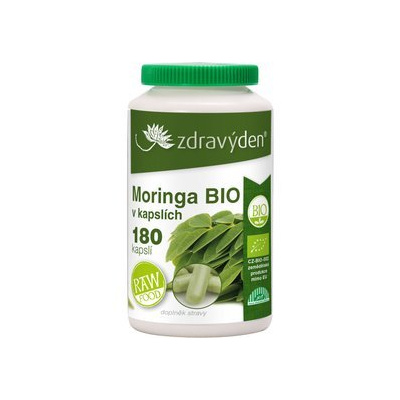 Aspen team s.r.o, Zdravý den Moringa BIO RAW 180 kapslí