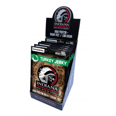 INDIANA Jerky krůtí Original ZIP 720g - display