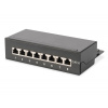 DIGITUS Patch panel DN-91608SD, Desktop, 8 portů Cat6, stíněný, RJ45, černý; DN-91608SD