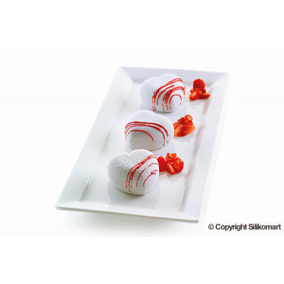 Silikonová pečicí forma na mini srdíčka Silikomart Cuoricino 8ks