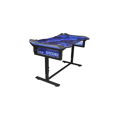 E-blue Herní stůl EGT004BK, 135x78,5cm, 72-91,2cm, RGB podsvícení, výškově nastavitelný, s podložkou pod myš