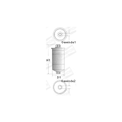 palivovy filtr CHAMPION (FEDERAL-MOGUL) L208/606