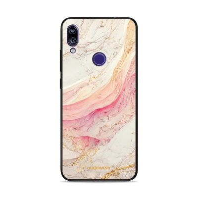 Prémiový lesklý kryt Mobiwear Glossy na mobil Xiaomi Redmi 7 - G027G - Růžový a zlatavý mramor (Mobiwear Glossy obal, pouzdro, kryt na mobilní telefon Xiaomi Redmi 7 - G027G - Růžový a zlatavý mramor)