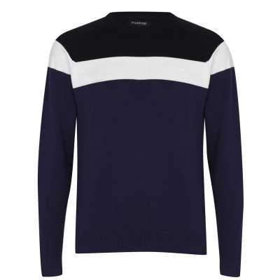 pánský svetr FIRETRAP - BLACK/WHI/NAVY (FireTrap Knit Snr BX11)