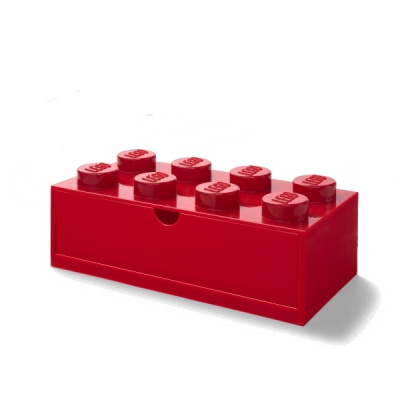 LEGO Storage LEGO stolní box 8 se zásuvkou - červená