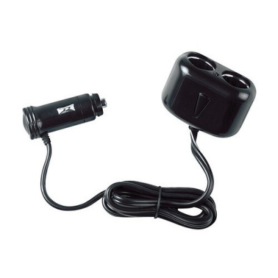 Lampa Italy Rozdvojka do auta s kabelem 2m černá do automobilového zapalovače 12V max. zatížení 10A
