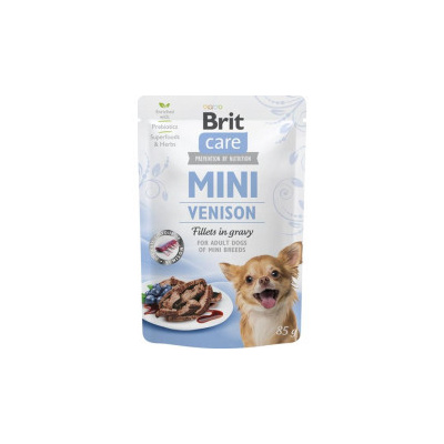 Brit Brit Care Mini Dog kaps. Venison fillets in gravy 85 g