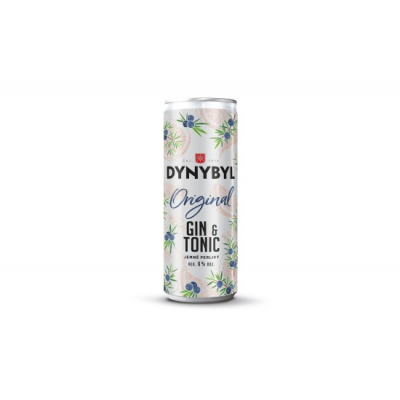 Dynybyl Gin Originál a Tonic 6% 0,25 l (plech)