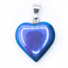 Milujeme Kameny Hematit aqua aura - srdce - tromlovaný kámen - přívěsek