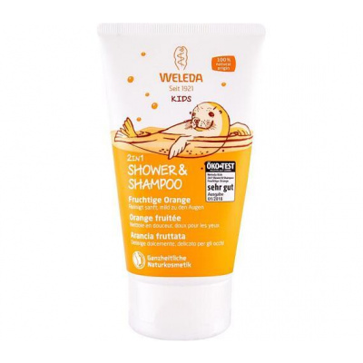 Weleda 2v1 sprchový krém a šampon Šťastný pomeranč 150 ml, pro děti