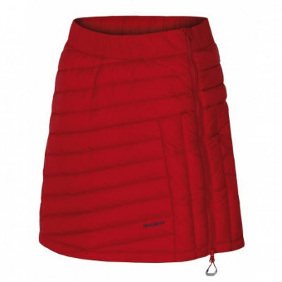 Husky Frozy L červená dámská zimní péřová sportovní sukně na běžky, brusle i do města M