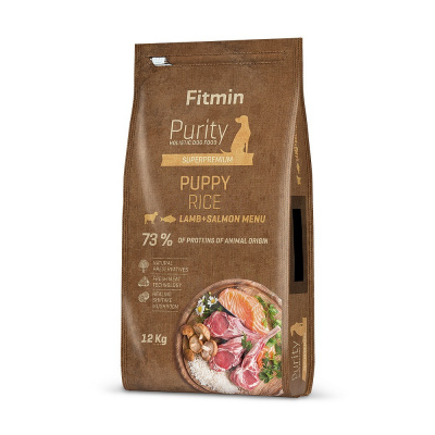 2ks Fitmin dog Purity Rice Puppy Lamb&Salmon 12kg