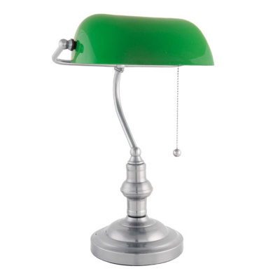 Clayre&Eef Bankéřská lampa Verda s nohou v niklu - 5LL-5100