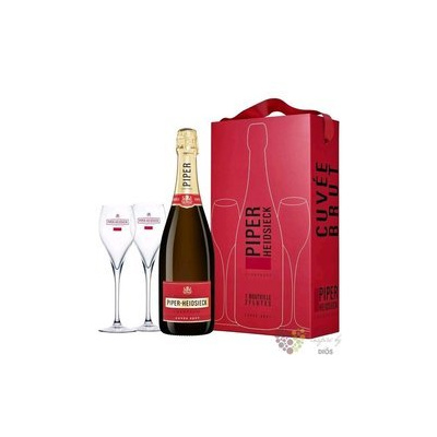 Piper Heidsieck „ Cuvée 2glass set ” brut Champagne Aoc 0.75 l
