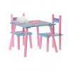 UNICORN Baby Dětský stůl s židlemi pro děti v růžové barvě