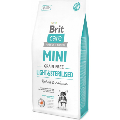 Brit Care Mini Grain-free Light & Sterilised Rabbit & Salmon 2 x 7 kg (expedujeme do 48 hod)