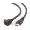 Gembird Kabel HDMI-HDMI M/M 3m, 1.4, M/M stíněný, zlacené kontakty, 90° lomený, černý CC-HDMI490-10